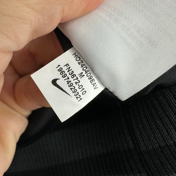 Nike Sportswear Oversized Wool Leather Destroyer Jacket Womens XL FN3672 Black - Picture 10 of 14